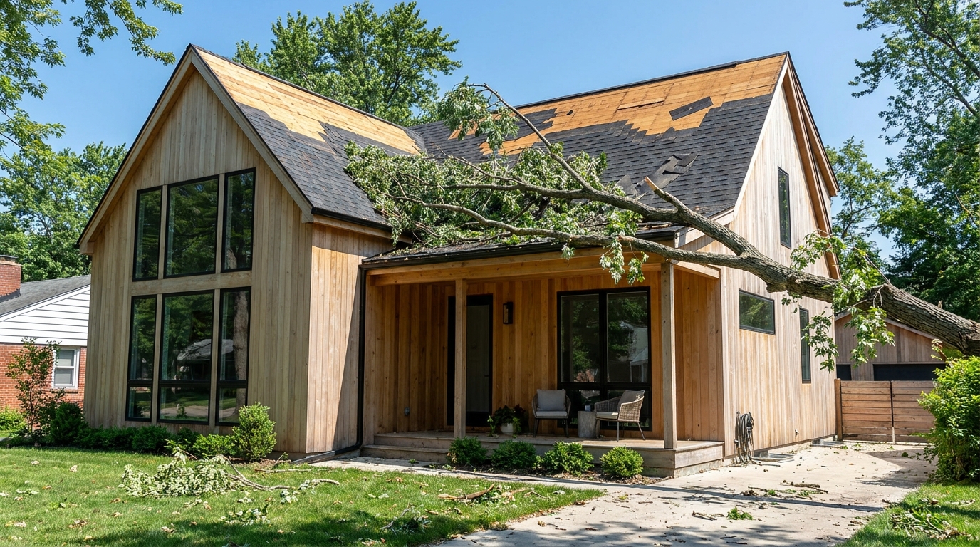 storm damaged house with FEMA disaster declaration selling options explained